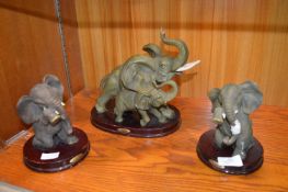 Three Elephant Ornaments (one AF)
