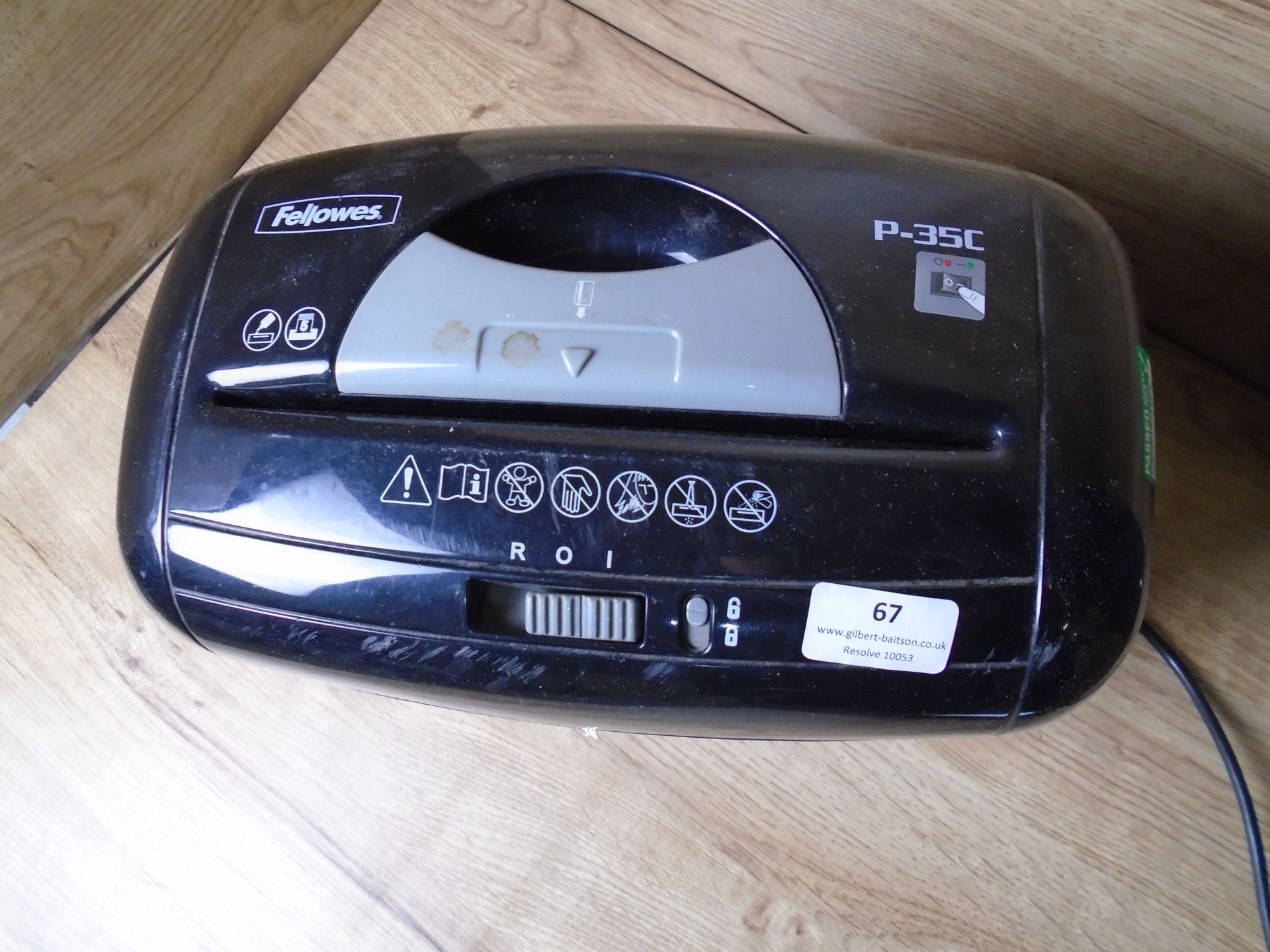 * Fellowes P-35c shredder - Image 2 of 2