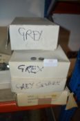 Four Boxes of Assorted Grey Buttons