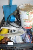*Assortment of Tools Including Grease Gun, Tape Measures, Dustpan, Coiled Airlines, etc.