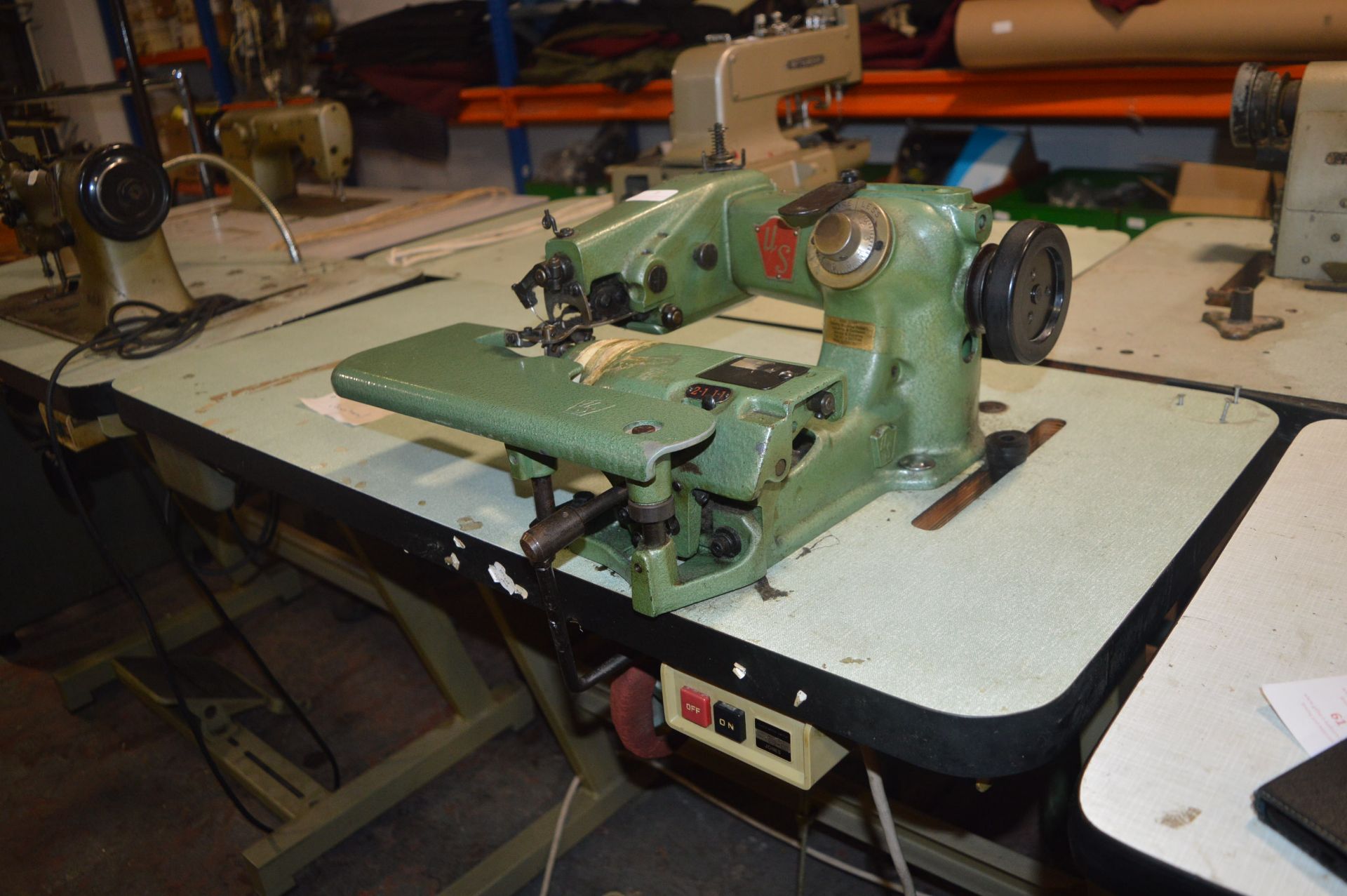 Bottom Fella Bind Hem Stich Machine Co. Sewing Machine on Table - Image 3 of 3