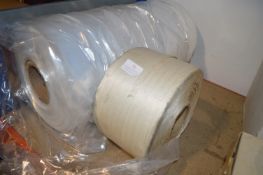 50cm wide Roll of Continuous Tube Plastic Garment Cover and a Roll of Flat Fabric String