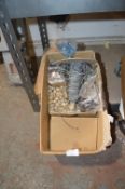 Various Boxes of Buttons and Silver Grey Cord