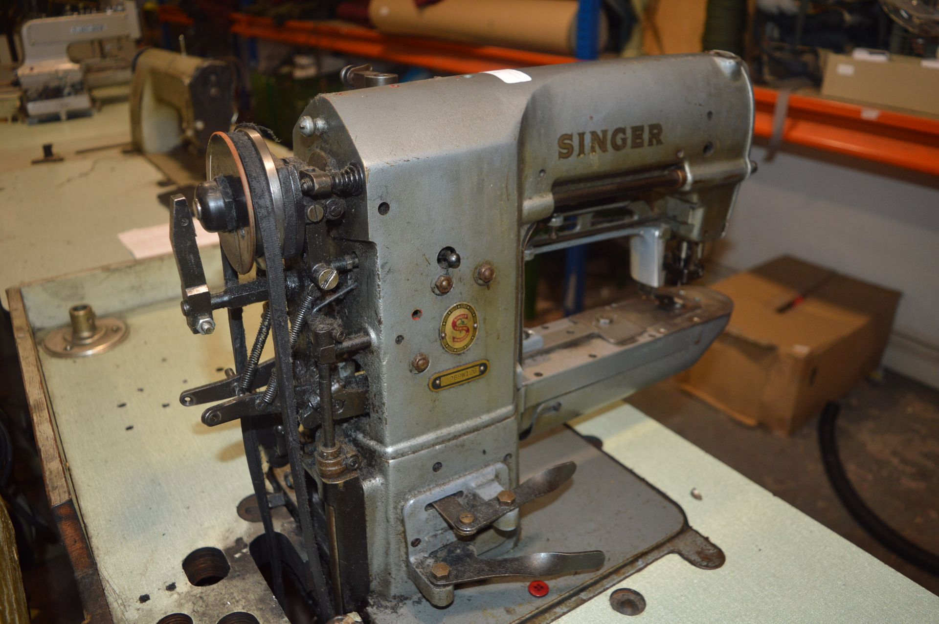 Singer Tacker Sewing Machine 269W 126 with Double Pedal on Table - Image 3 of 3