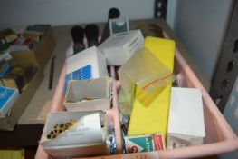 Tray of Sewing Needles, Staples, etc.