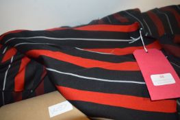 5ft wide Roll of Black with Red Stripe Polycotton