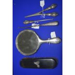 Sterling Silver Dressing Table Items, Button Hooks, etc. Assorted Hallmarks