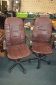 *Pair of Office Swivel Chairs