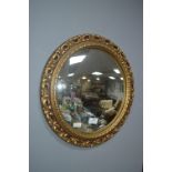 Convex Gilt Framed Mirror