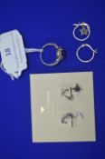 Sterling Silver Ring and Two Pairs of Earrings