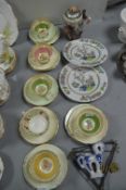 Six Hamersley Vintage Trios, Three Copeland Plates