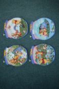Four Winnie The Pooh Wall Plaques