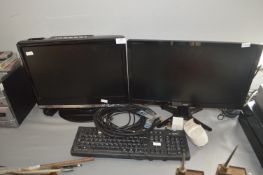 Acer Monitor with Keyboard etc.