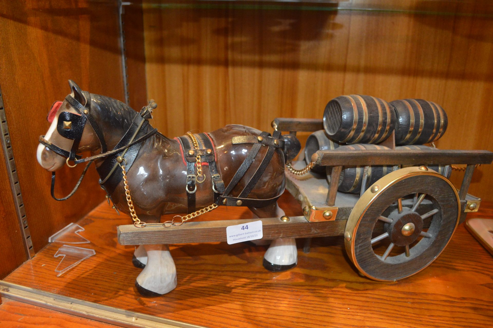 Model Dray Horse and Cart