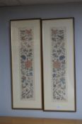Pair of Vintage Chinese Silk Embroideries