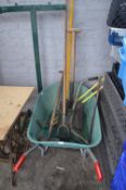 Wheelbarrow and Garden Tools