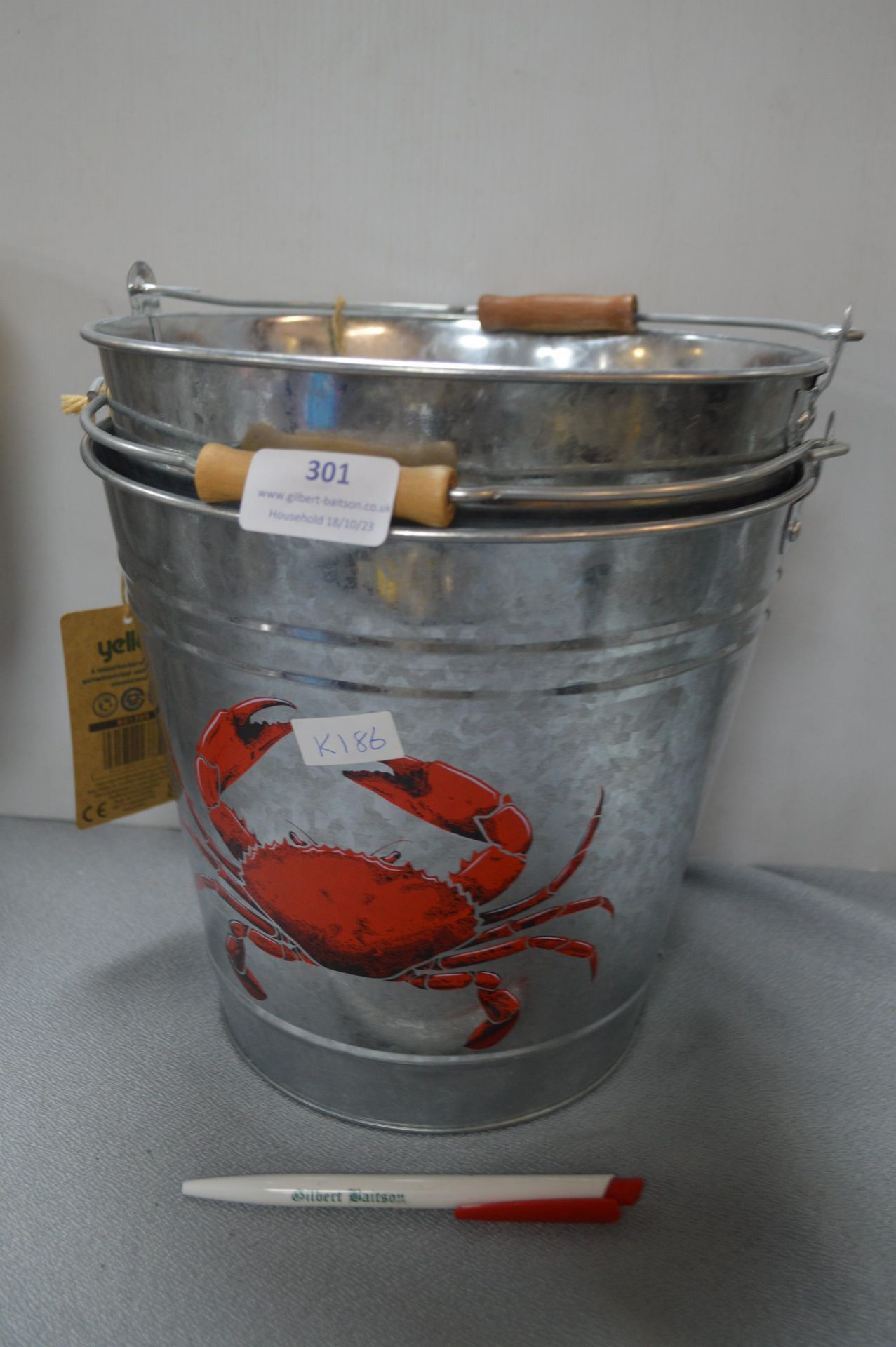 Two Metal Crab Buckets