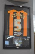 Framed Hull City Signed Shirt James Chester 2011