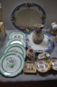 Decorative Vintage Pottery Items, Hand Painted Pla