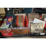 Three Boxes of Mixed Vinyl Records Including 12" L