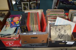Three Boxes of Mixed Vinyl Records Including 12" L