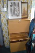 Shoe Storage Cabinet, and Two Framed Pictures