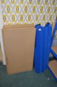 Three Sets of Blue Metal Shelving (disassembled)