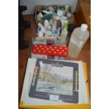 Assorted Craft Items: Inks, Glues, Card, etc.