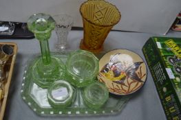 1920;s Glass Dressing Table Set etc.