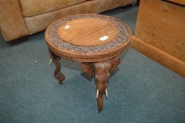 Small Carved Elephant Table