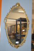 Ornate Gilt Framed Oval Mirror