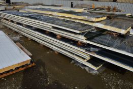 *Nine Assorted Sheets of Insulated Cladding (up to 7m long) (Collection Only, No P&P Available)