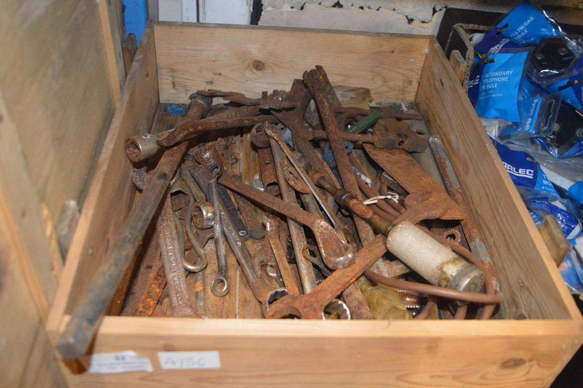 Box of Assorted Spanners and Other Tools