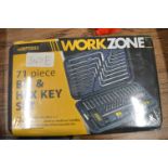 Work Zone 71pc Bit and Hex Key Set
