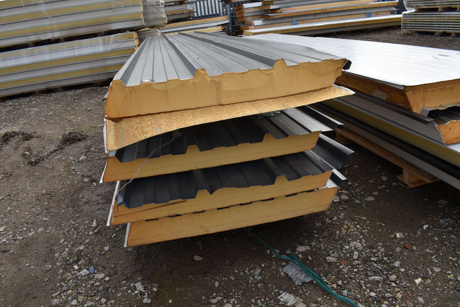 *5 Assorted Sheets of Insulated Cladding (4x ~6m long, and 1x ~5m long, 120mm thick) (Collection