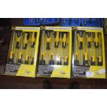 Three Task Tool 7pc Comfort Grip Screwdriver Sets