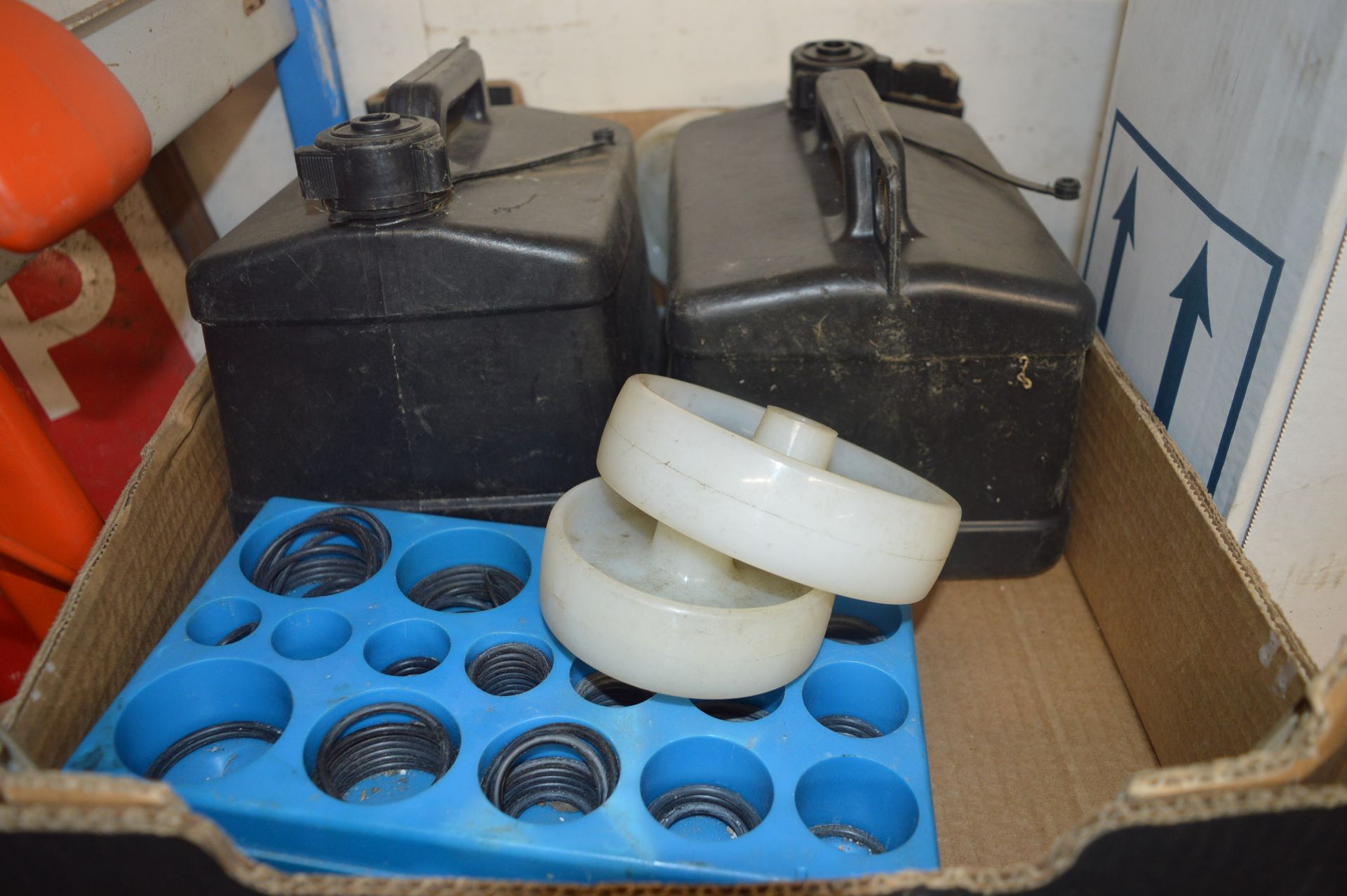 *Two Diesel Jerry Cans, Box of O-Rings, and Two Wh - Image 2 of 2