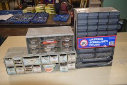 Two Sets of Component Drawers with Contents, and O