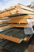 *Nine Assorted 3-4m Sheets of Insulated Cladding 120mm thick (Collection Only, No P&P Available)