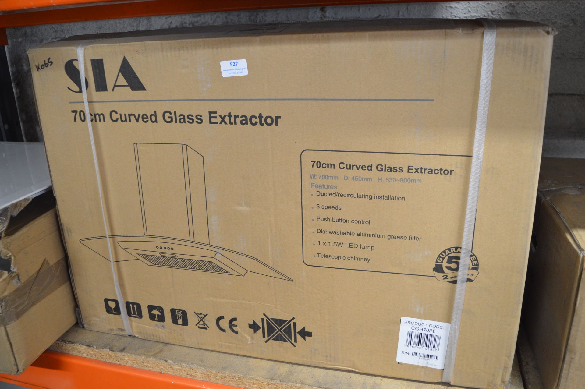 *SIA 70cm Curved Glass Extractor