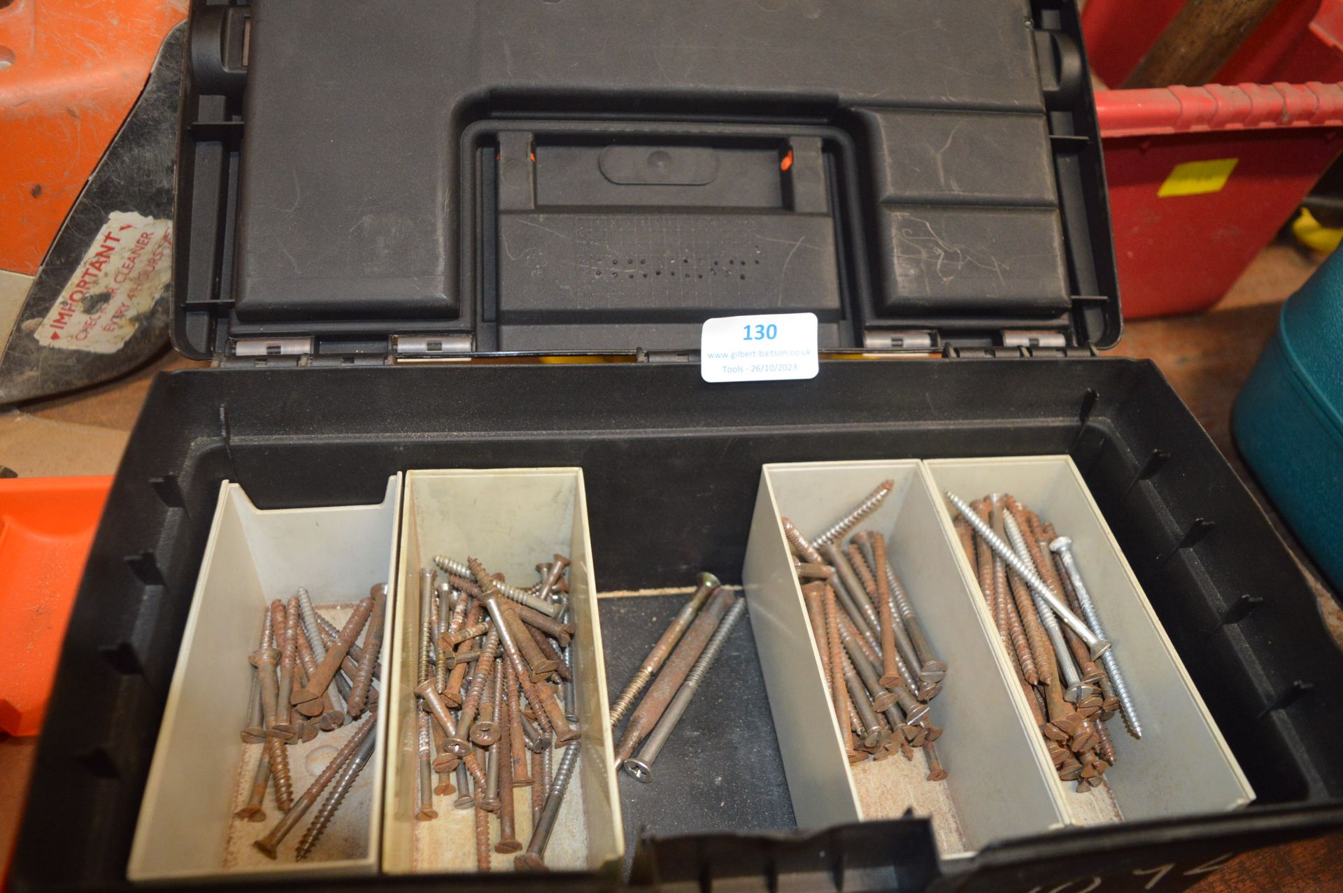 Keter Toolbox with Various Screws - Image 2 of 2