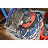 Box of Assorted 240v Extension Leads and Splitters