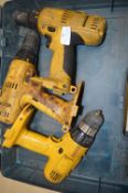 *Three Dewalt Drills (no batteries)