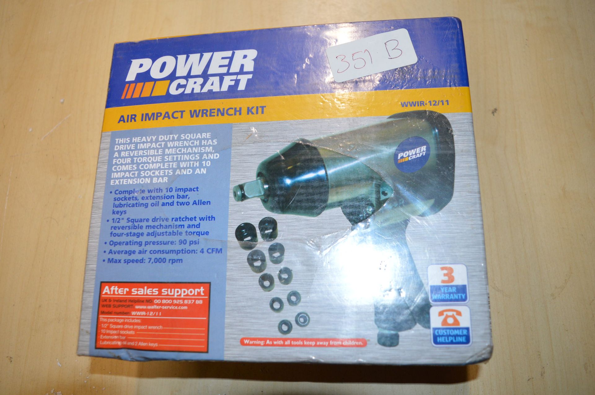 Power Craft Air Impact Wrench Kit