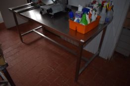 *Stainless Steel Preparation Table with Upstand to Rear 175x85cm