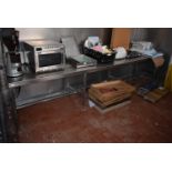 *Stainless Steel Preparation Table with Upstand to Rear 75x360cm