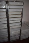 *Invicta Stainless Steel Baker’s Rack with 16 White Plastic Trays