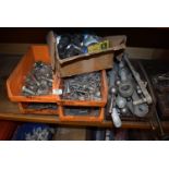 *Five Boxes of Assorted Nuts, Bolts, Hinge Brackets, etc.