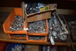 *Five Boxes of Assorted Nuts, Bolts, Hinge Brackets, etc.