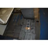 *~250 Assorted Pre-Drilled Steel Plates